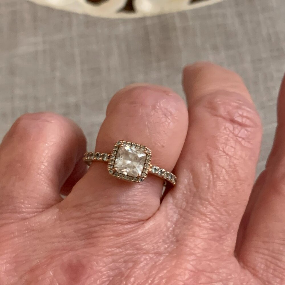 Pandora Rose Square Halo Ring